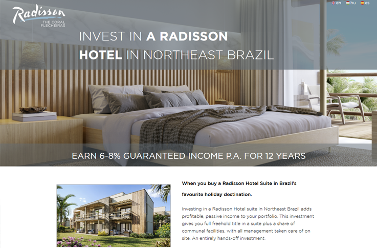 Invest in Radisson Hotel (click to open landing page)